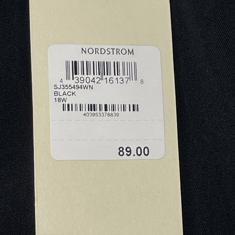 NWT Sejour Womens 18W Curvy Fit Pants Black Trousers High Rise Straight Stretch - Picture 11 of 12